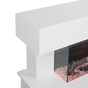 Electric Fireplace Heater KALAHARI White