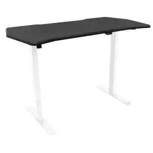 Dellonda Height-Adjust Electric Sit & Stand Gaming Desk - Carbon Fibre Desktop