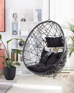 Hanging Chair ALATRI PE Rattan Black