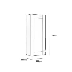 Ashford Matt Kombu green Single Bathroom Wall cabinet (H)72cm (W)29.5cm