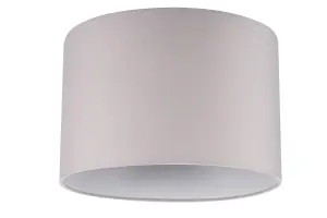 GoodHome Kpezin Light grey Fabric dyed Light shade (D)30cm