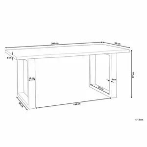 Hummell Solid Wood Dining Table H77 x L200 x W95