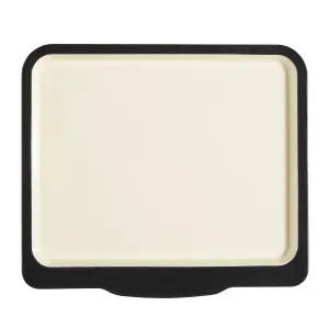 Baker & Salt 37cm Baking Tray, Black & Cream Two Tone Enamel