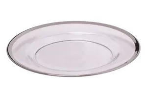 Maison by Premier Ida 27cm Plain Dinner Plate With Silver Rim