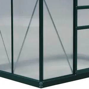 Outsunny 6x4ft Walk-In Polycarbonate Greenhouse Plant Grow Galvanized Aluminium