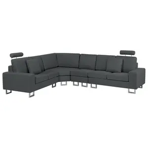 Right-Hand Corner Sofa STOCKHOLM Dark Grey Fabric Right Hand