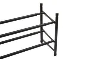 Interiors By Premier Minimal Two Tier Shoe Rack, Functional Shoe Drawer Organizer For Bedroom, Robust Shoe Rack For Livingroom