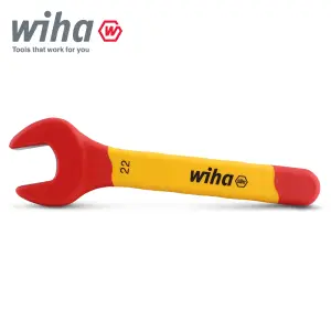 Wiha Spanner Wrench 22mm VDE Electricians Single Insulated Open End 43040