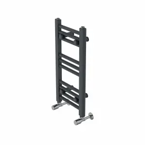 Rinse Straight Bathroom Heated Towel Rail Ladder Radiator Anthracite 600x300mm