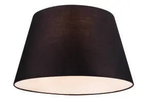 GoodHome Lokombi Charcoal Fabric dyed Light shade (D)40cm