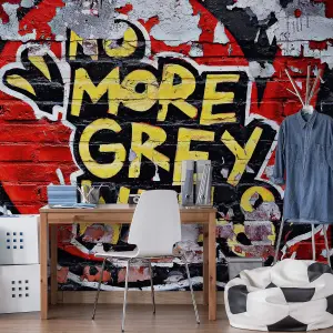 No More Grey Walls Mural - 384x260cm - 5404-8