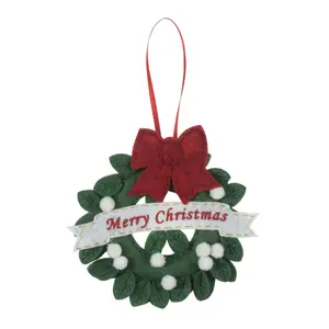 FELT DEC WREATH - Felt Decoration Kit: Christmas: Wreath - Trimits