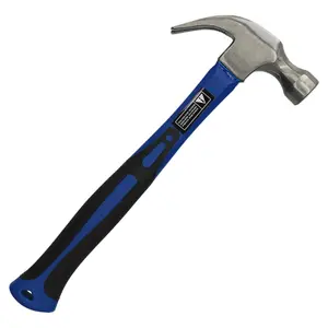 Claw Hammer Fibreglass 16oz with TPR Handle Curved Rip Nail Steel Head