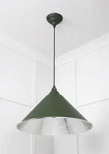 Hammered Nickel Hockley Pendant in Heath