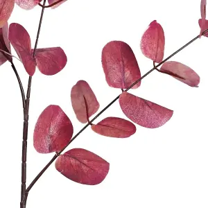 Pack of 6 x 80cm Pink Eucalyptus Foliage Stem