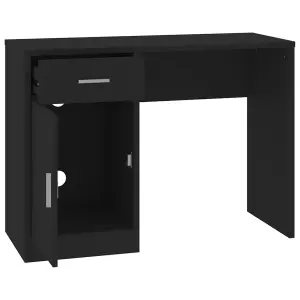 Berkfield Desk with Drawer&Cabinet Black 100x40x73 cm Engineered Wood