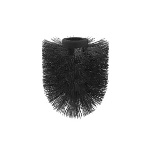 GoodHome Koros Black Toilet brush head Pack of 1