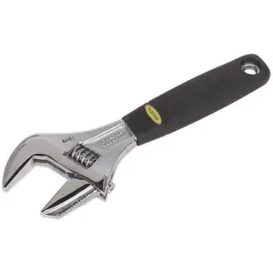 200mm Adjustable Wrench - 40mm Extra-Wide Jaw Capacity - Metric Calibration