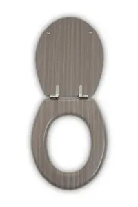 Maison by Premier Brooks Grey Wood Toilet Seat