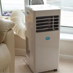 Prem-I-Air 8000 BTU Cooling Output Mobile Portable Air Conditioner with Timer & Remote Control for Homes & Offices