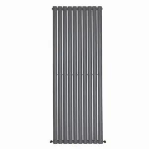 Right Radiators 1600x590mm Vertical Single Oval Column Designer Radiator Anthracite