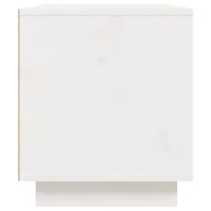 Berkfield TV Cabinet White 80x35x40.5 cm Solid Wood Pine