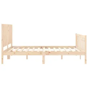 Berkfield Bed Frame with Headboard 160x200 cm Solid Wood