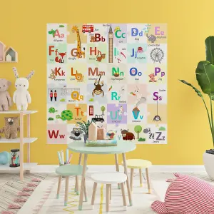 Walplus Marvelous London Alphabets Learning Puzzle Sticker Wall Sticker Mural