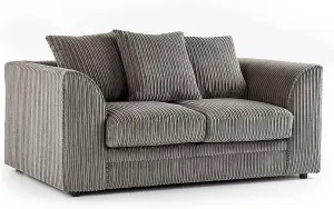 SofaSelection's Jumbo Cord (Scatter Back) 2 Seater Sofa Grey