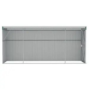 Berkfield Wall-mounted Garden Shed Green 118x382x178 cm Galvanised Steel