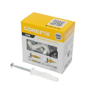 Corefix One Universal Plug 8x51mm. 24pk with screws