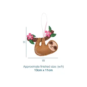 FELT KIT SLOTH - Felt Decoration Kit: Sloth - Trimits