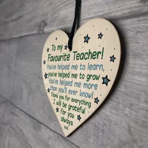 Teacher Gifts Poem Special Thank You Gift For Nursery Teacher Assistant Heart Keepsake