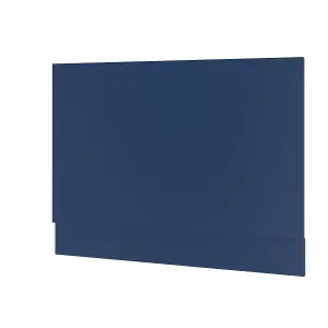 Rinse Bathrooms 750mm Bath End Panel 18mm MDF Painting Matte Blue Adjustable Height for Bathroom Soaking Tub