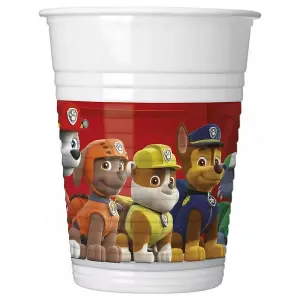 Paw Patrol Plastic Characters 200ml Disposable Cup (Pack of 8) Multicoloured (One Size)