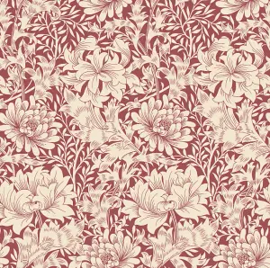 Hoopla Walls Chrysanthemum  Ruby Red Smooth Matt Wallpaper