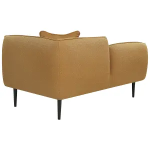 Right Hand Boucle Chaise Lounge Mustard CHEVANNES