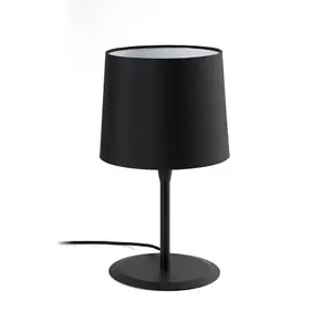 Luminosa Conga Table Lamp Round Tapered Black, E27