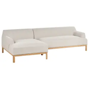 Right-Hand Corner Sofa SOSJO Light Beige Fabric Right Hand