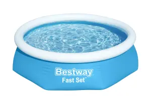 Bestway Fast set PVC Inflatable pool (W) 2.44m x (L) 2.44m