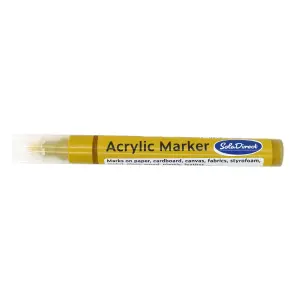 Acrylic Paint Marker Pen Permanent for Stone Leather Fabric Plastic (Gold)