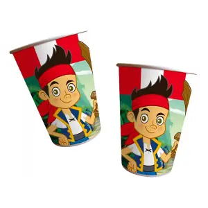 Jake And The Never Land Pirates Paper Disposable Cup (Pack of 8) Multicoloured (One Size)