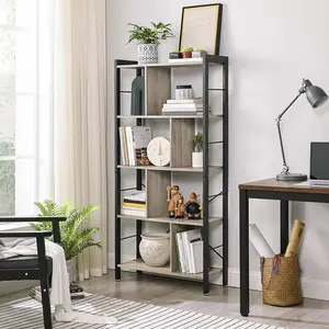 Westhought Bookcase Greige/Ink Black