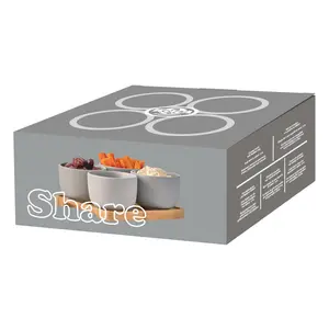 Share Round Bowls (Set of 4) Grey