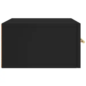 Berkfield Wall-mounted Bedside Cabinet Black 35x35x20 cm