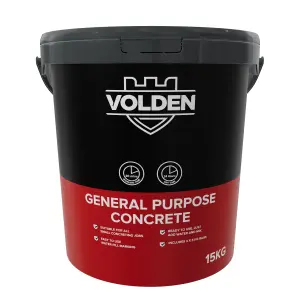 Volden General Purpose Concrete, 15kg Tub - Requires mixing before use