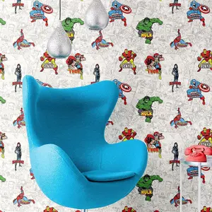 Marvel Multi Novelty Pearl effect Embossed Wallpaper