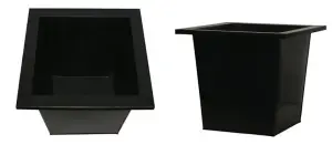 Primrose Black Flared Square Planter Insert 25cm