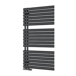 Ximax Fortuna Open FORO1164600A Anthracite Gas Vertical Designer Radiator, (W)600mm x (H)1164mm