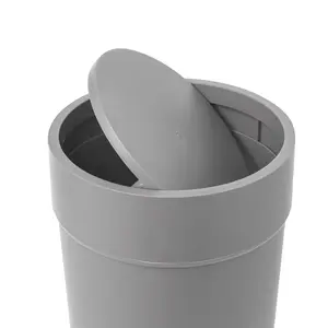 TOUCH Umbra Touch Trash Can with Lid, 1.6 Gallon (6L) Grey